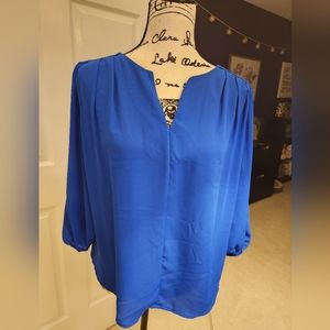 Royal blue blouse